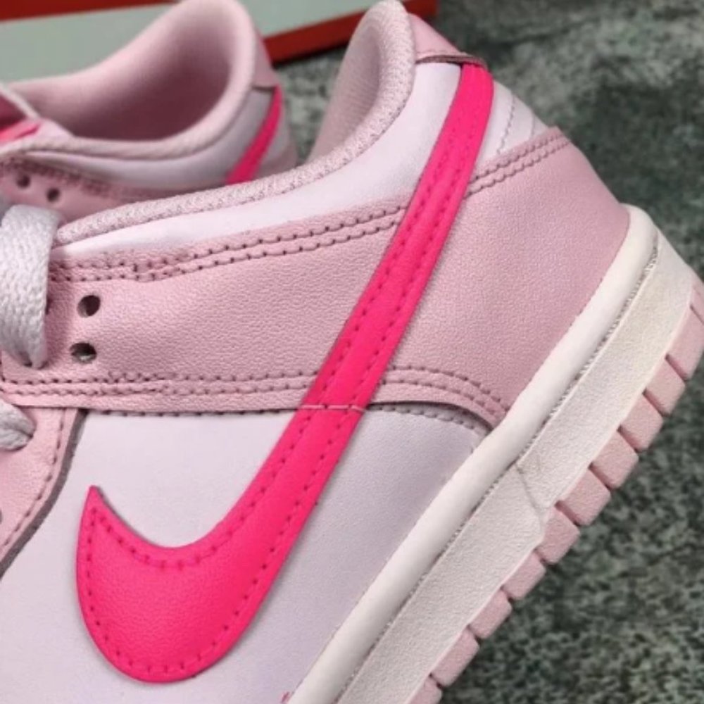 Women Nike Dunk Low Triple Pink Sneakers Athletic Shoes - Picture 7 of 7